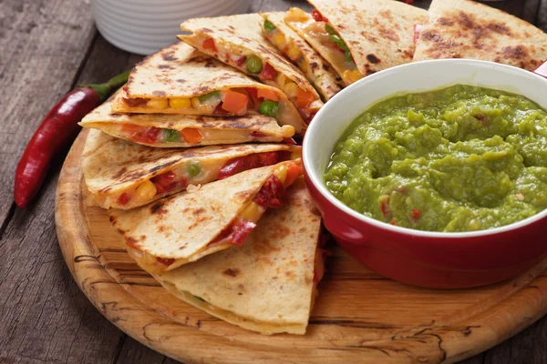 Twelve inch fajita quesadilla